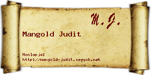 Mangold Judit névjegykártya